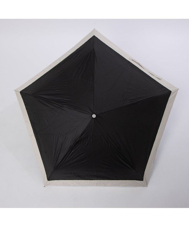UNBILLION カシュネ cachenez /【晴雨兼用　日傘　UVカット率・遮光率100％生地使用 】PU軽量バイカラー自動開閉折りたたみ傘 ブラック