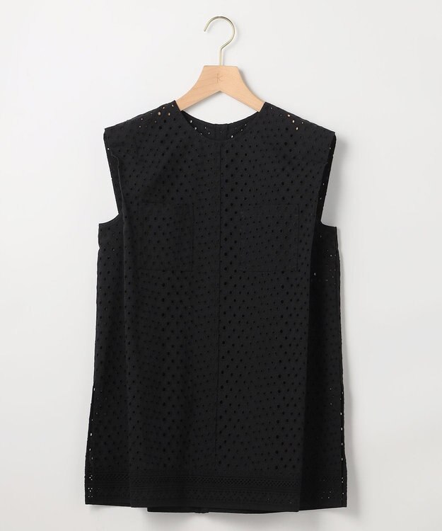 組曲 【先行予約・WEB限定】エンブロイダリーレースノースリーブ ブラウス ブラック系