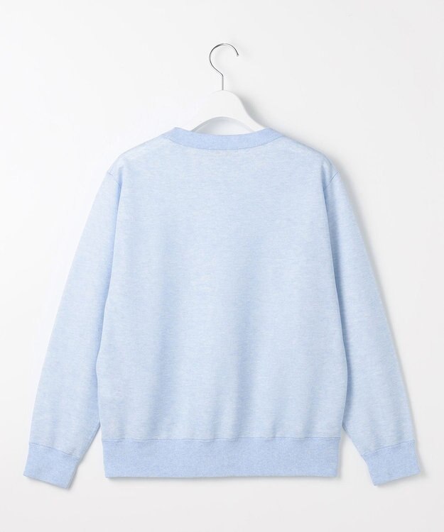 自由区 L グラフィックジャカード ニット サックス×オフ