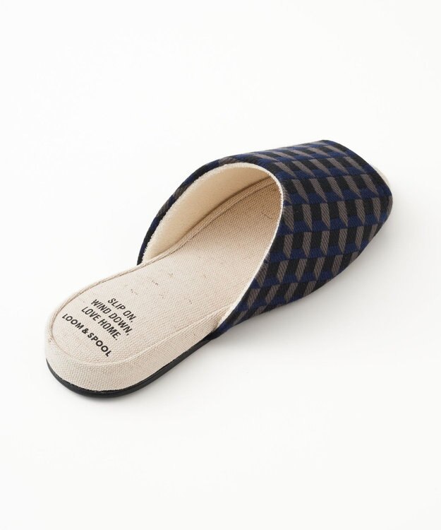 LOOM&SPOOL GeoVis吊り込みスリッパ ネイビー