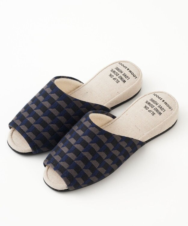 LOOM&SPOOL GeoVis吊り込みスリッパ ネイビー
