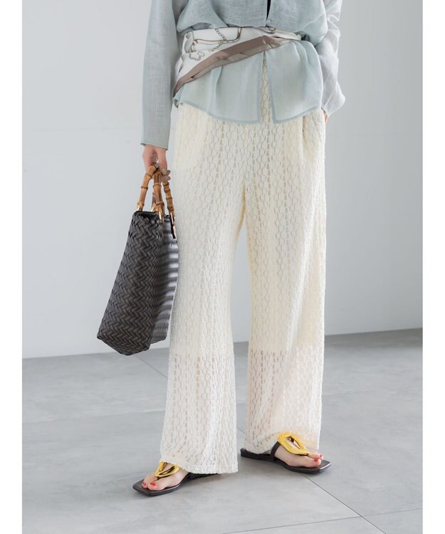 Te chichi カットレースイージーパンツ《2026 SUMMER LOOK item》 オフホワイト