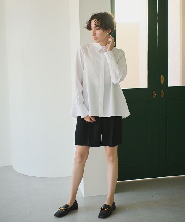 #Newans 【ANSWER for Co-Creation】バックフレアシャツ ホワイト系