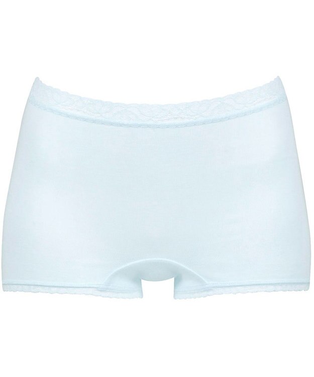 Wing ショーツ ボーイレングス 綿混(身生地部) やさしい肌あたり 【デイリーフィット やわらかコットン】 はきこみ丈ふかめ EC4230 ウイング／ワコール サックス