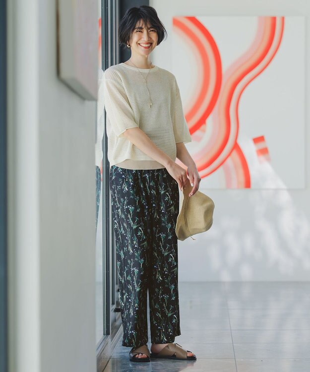 ANY 【洗濯機可/アンチピリング】アイレットメッシュニット オフ