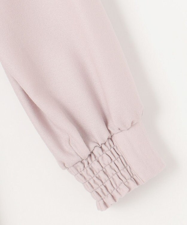 組曲 ウールジョーゼット スリットネックワンピース ローズ系