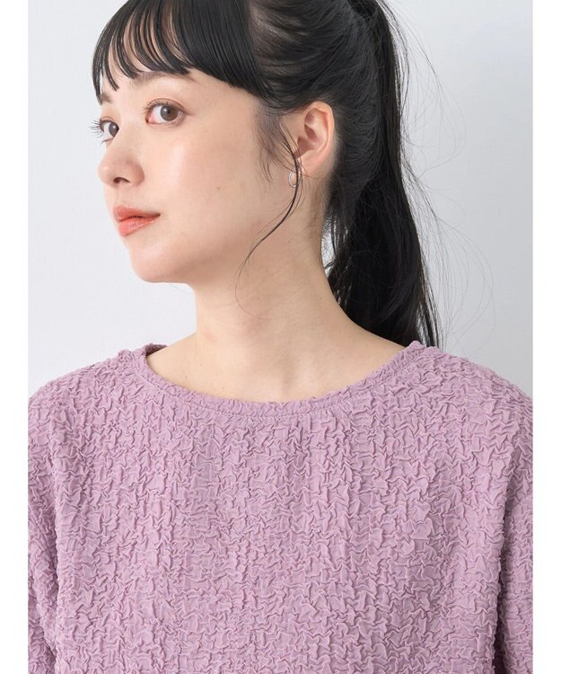 earth music&ecology ホイップ風ジャガードプルオーバー Pink