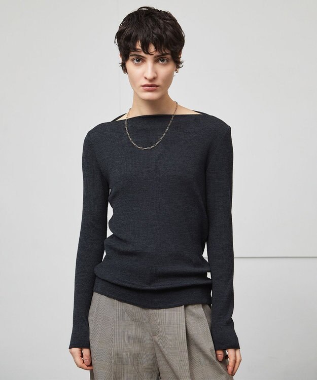 BEIGE， 【一部店舗限定・洗える】FORD / ボートネックトップス C Gray