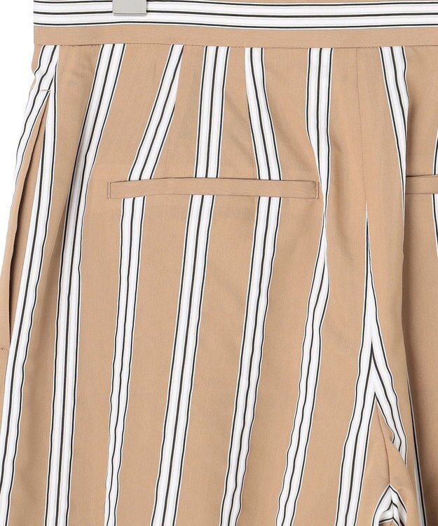 ICB L サッカードビーストライプ ワイドパンツ アプリコットベージュストライプ