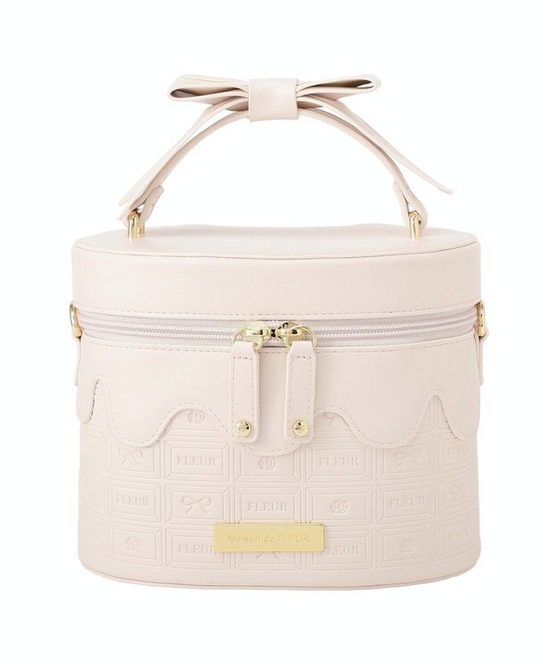Maison de FLEUR FLEURチョコレートキューブバッグ Ecru