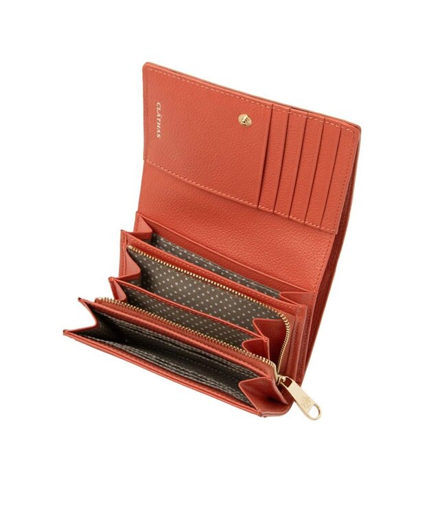CLATHAS イヴェット 二つ折り財布 オレンジ