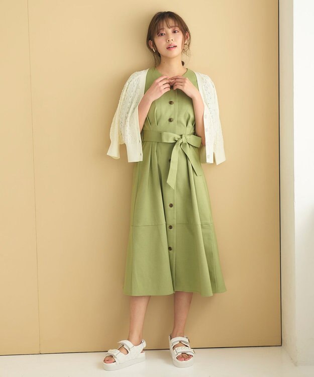 Feroux パールポイントツイード／キルティング サンダル ホワイト系9