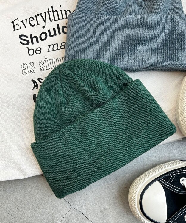 WEGO カラーショートビーニー グリーンその他