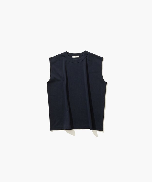 ATON DRY COTTON JERSEY | ノースリーブプルオーバー NAVY