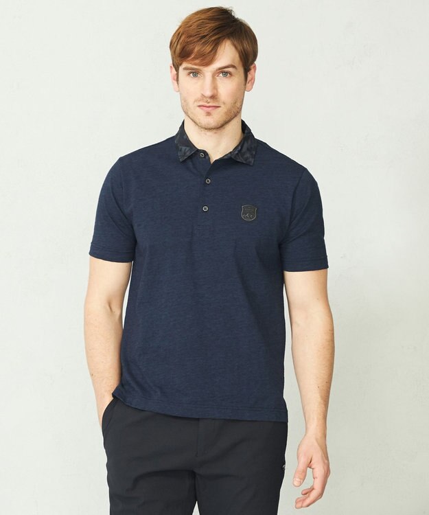 JOSEPH ABBOUD MOUNTAIN 【UNISEX】サスティナブル アウトドアポロ ネイビー系