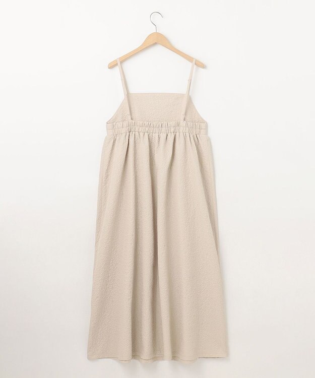 SHARE PARK LADIES 小花フクレジャガードキャミワンピース ライトグレー系