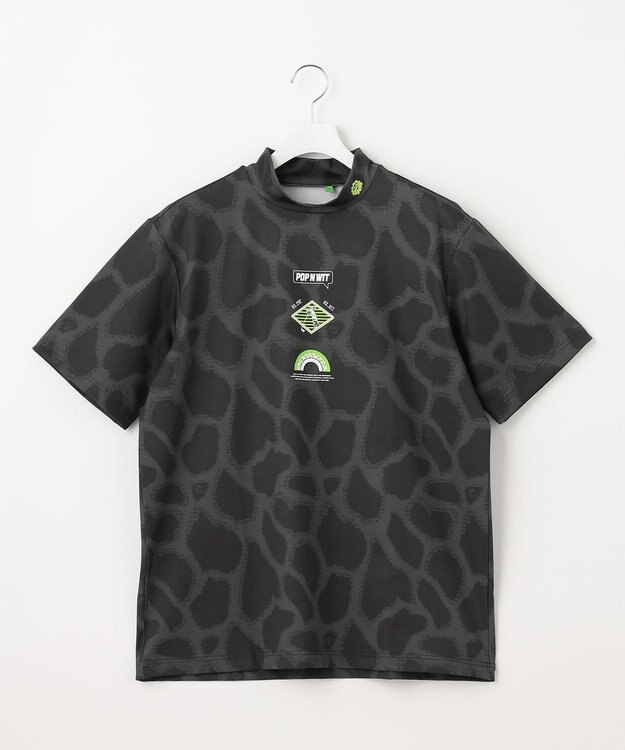 PW CIRCULUS 【UVカット / 吸水速乾 / 伸縮性抜群】【MEN】ジラフモック T ブラック系5