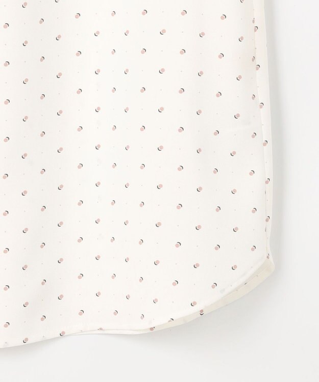 ANY SIS L 【洗える】バイカラーラッフルボウ ブラウス アイボリーベース