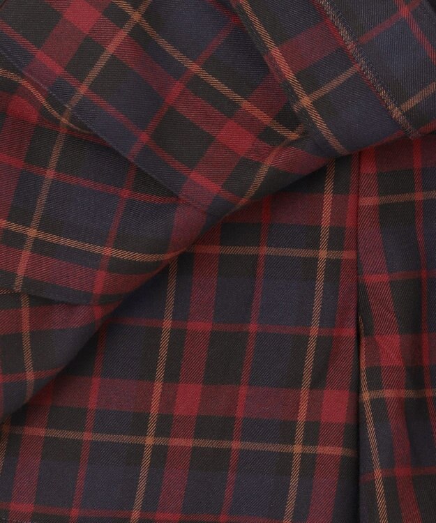 ANY KIDS チェック柄 プリーツ キュロット 赤系チェック