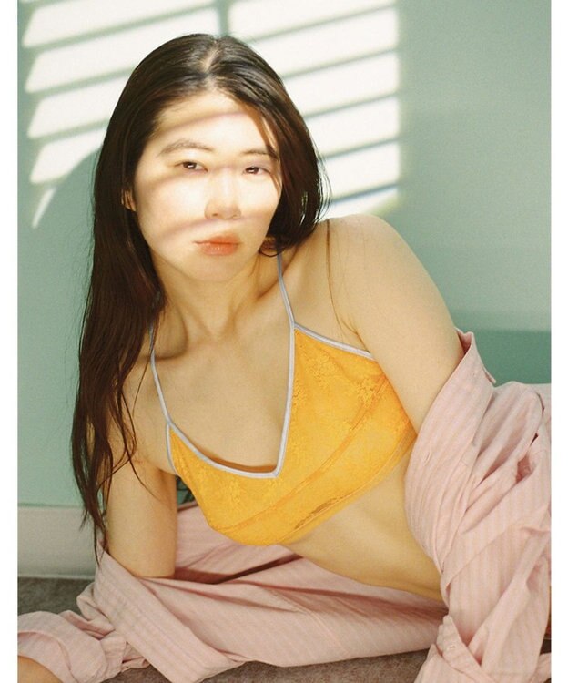 WACOAL [GOCOCi/ワコール] ノンワイヤーブラ ハーフトップ 【cooomy.(クーミー)】 ナチュラルなバストライン アウターとしても着用可 ブラトップ ゴコチ レディース CGG245 /ワコール オレンジ