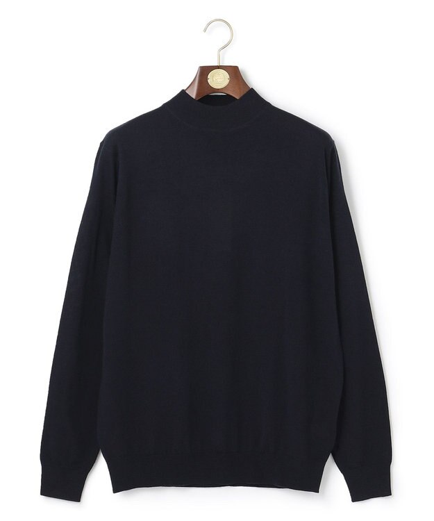 J.PRESS MEN モックネック ニット ネイビー系