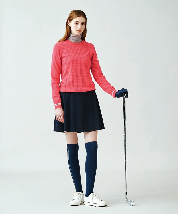 23区GOLF 【WOMEN】エニワイズ ボーダー カットソー ライトグレー系1