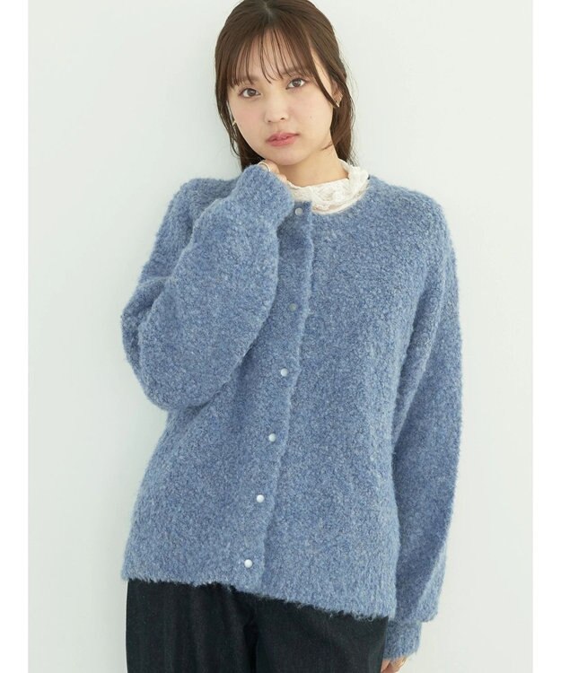 earth music&ecology ブークレカーディガン Dark Blue