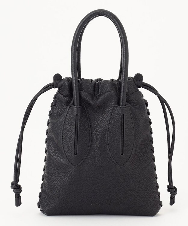 23区 ADD CULUMN TURN フェイクレザー ショルダー バッグ ブラック系