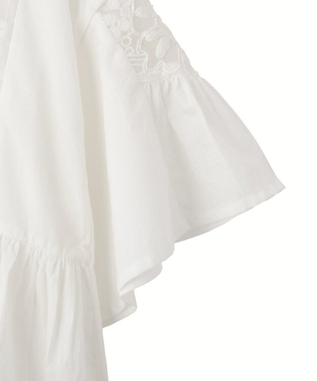 YECCA VECCA 刺繍レースブラウス Off White