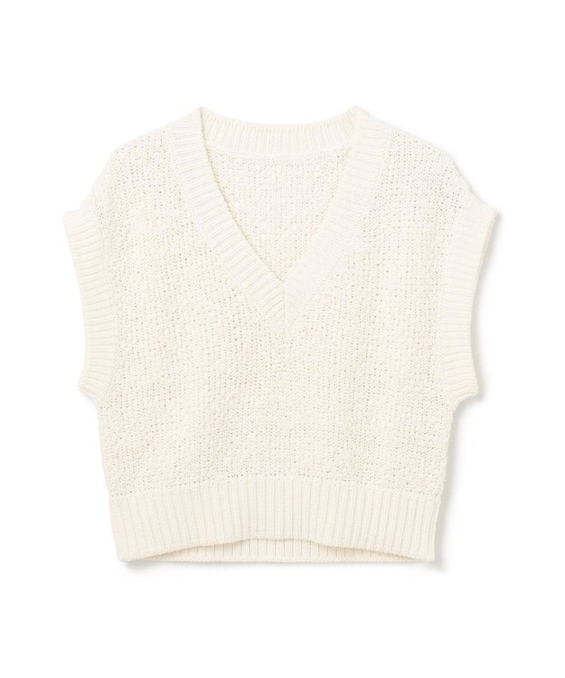 GRACE CONTINENTAL カノコショートニットトップ ホワイト