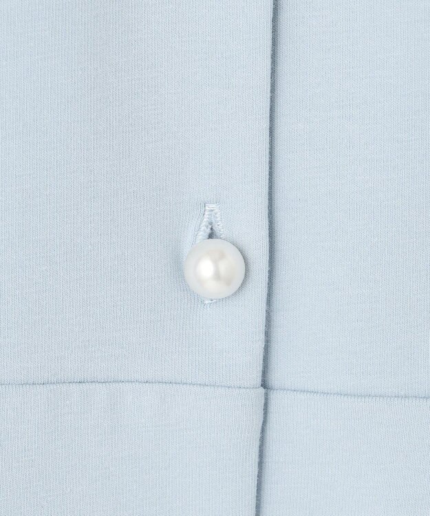 組曲 【洗える】ブラウスライクジャージーノースリーブ カットソー サックスブルー系