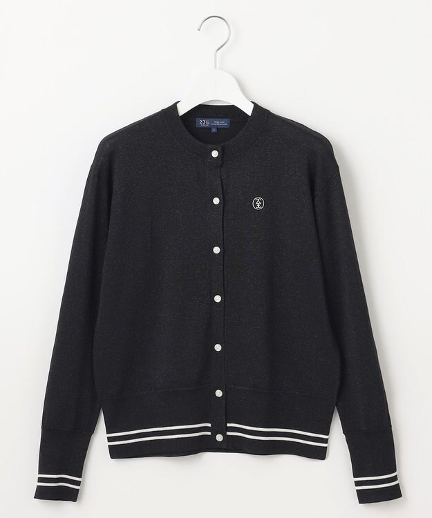 23区GOLF 【WOMEN】シーズン問わず着用可能なラメニットカーディガン ブラック系