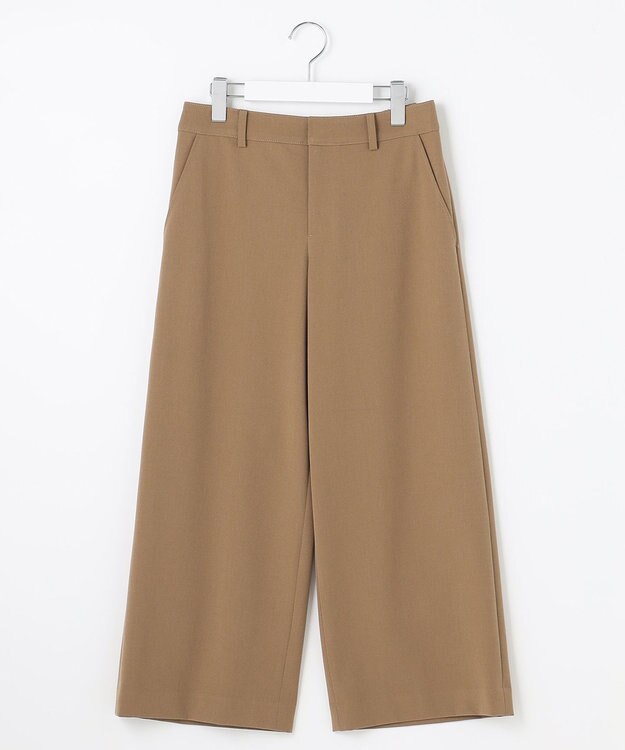 J.PRESS LADIES L 【洗える】アルガンシルク ワイドパンツ キャメル系