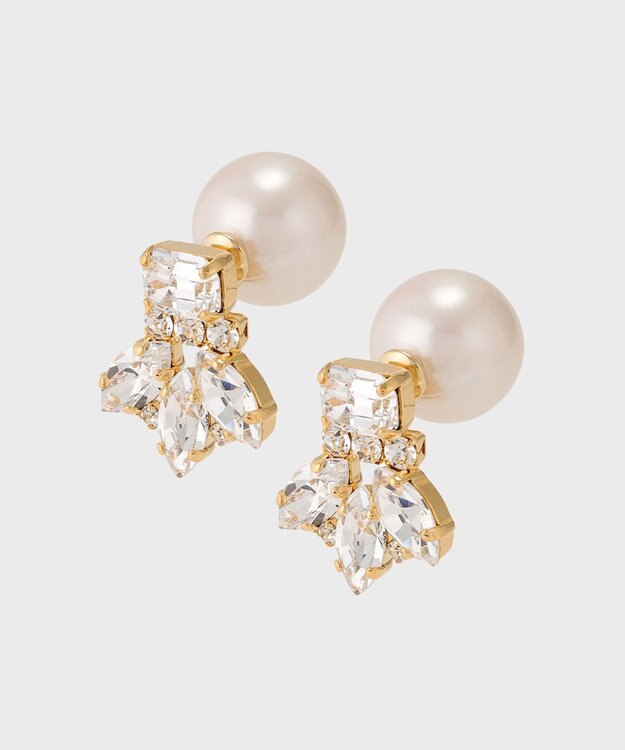 GRACE CONTINENTAL ビジューパールピアス ホワイト