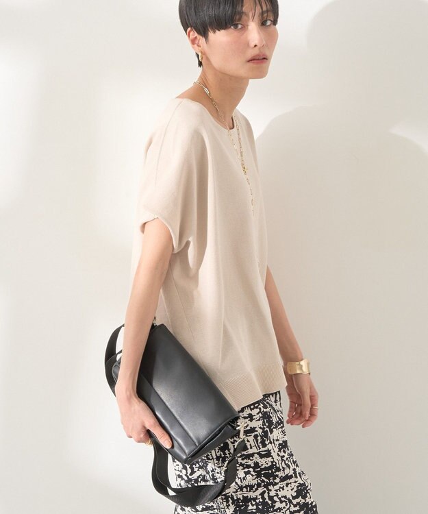 AMERICAN HOLIC フレンチスリーブニットプルオーバー Light Beige