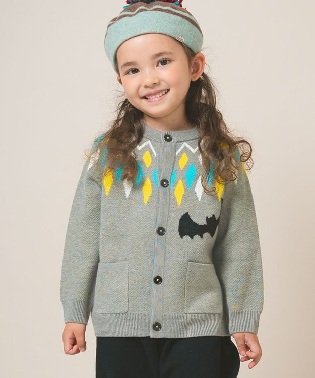 ami amie 【UNISEX】コウモリカーディガン85cm～130cm グレー