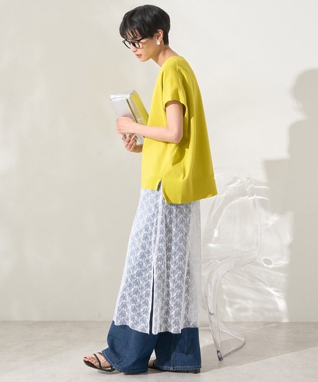 AMERICAN HOLIC フレンチスリーブニットプルオーバー Lime Green