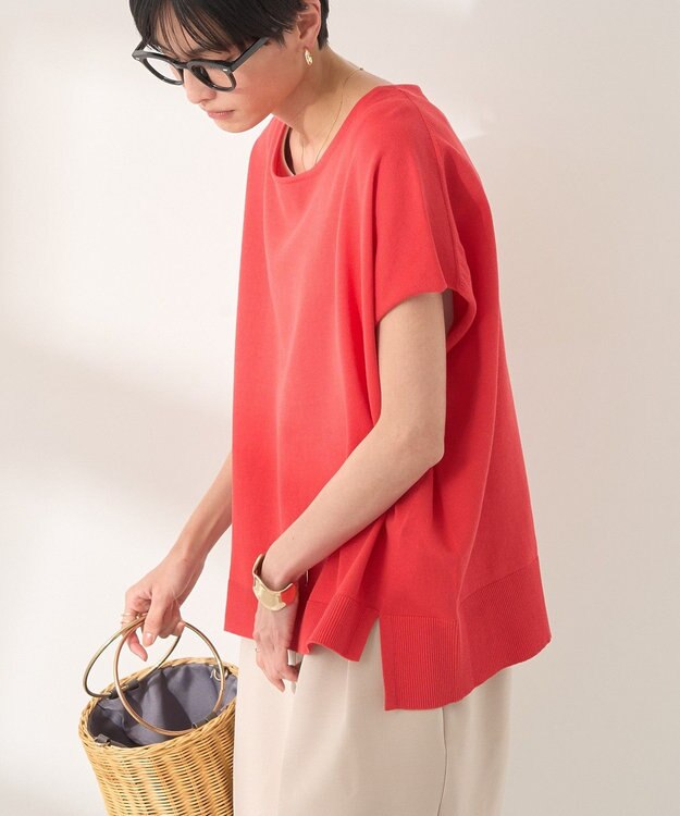 AMERICAN HOLIC フレンチスリーブニットプルオーバー Red