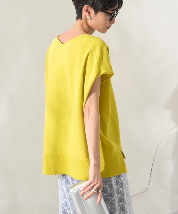 AMERICAN HOLIC フレンチスリーブニットプルオーバー Lime Green