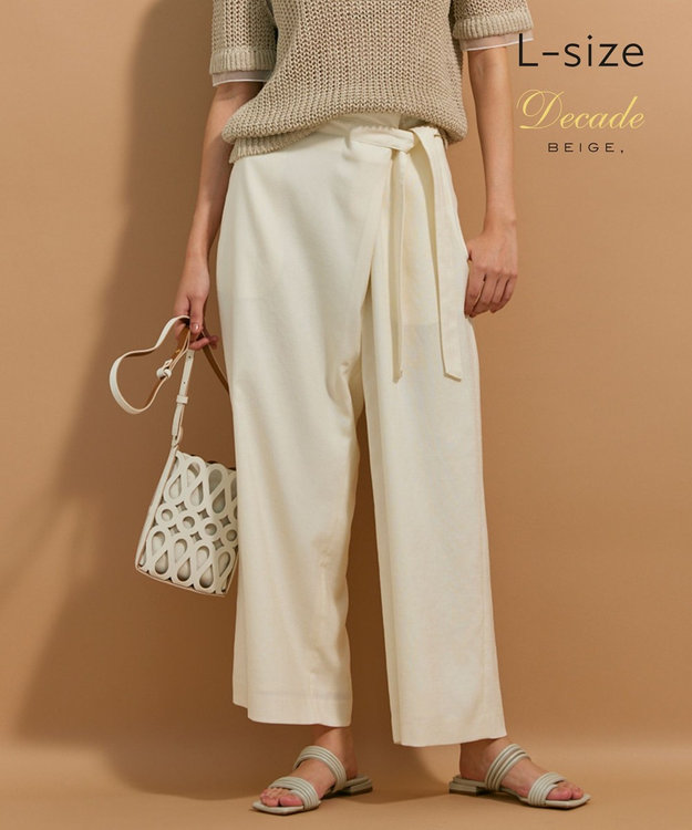BEIGE， 【L-size】CAROLE / デザインパンツ Ecru