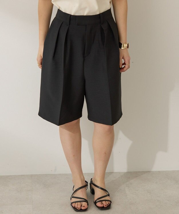 AMERICAN HOLIC タックハーフパンツ Black