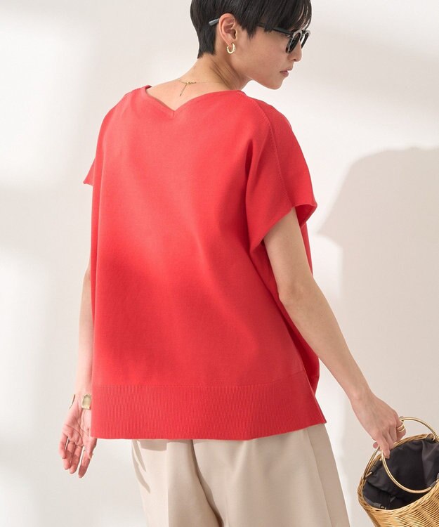 AMERICAN HOLIC フレンチスリーブニットプルオーバー Red