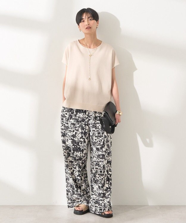 AMERICAN HOLIC フレンチスリーブニットプルオーバー Light Beige