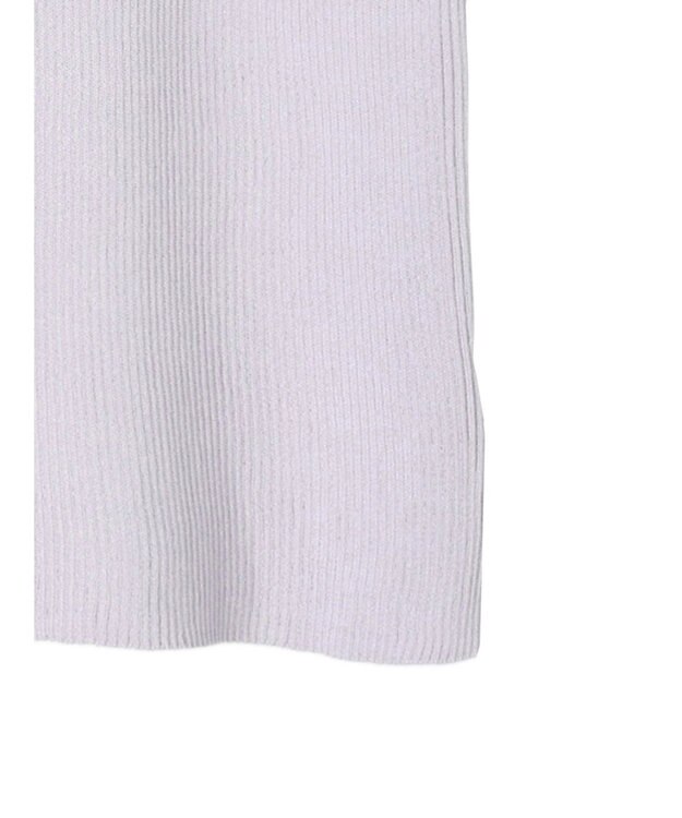 earth music&ecology 袖レースリブニットプルオーバー Lavender