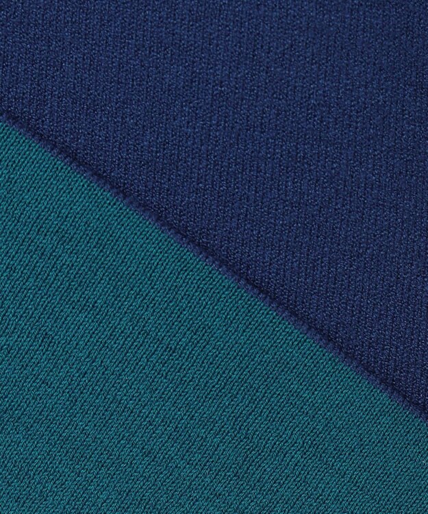 23区 L 【洗える】ダブルフェイスニット パーカー ブルー系