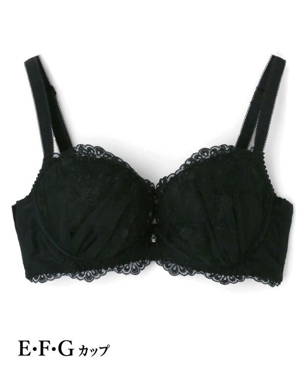 San-ai Resort（三愛水着楽園） エレガントコレクション【2503】単品ブラEFGカップ 【背中すっきり】 ブラック