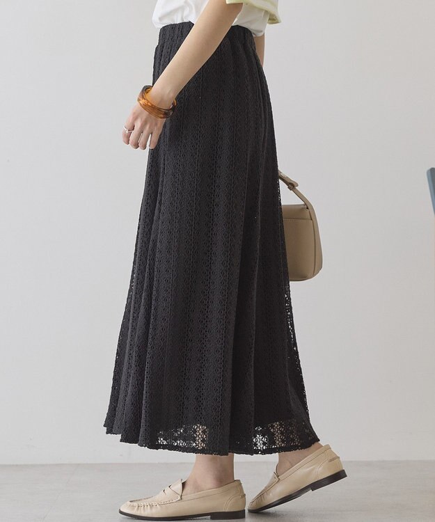 AMERICAN HOLIC レースロングマーメイドスカート Black