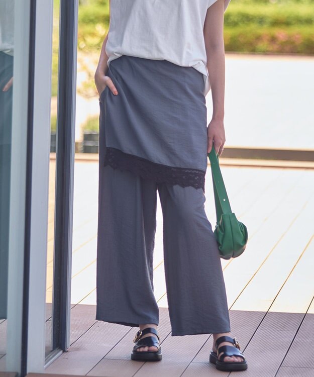 Green Parks ラップ付きパンツ Gray
