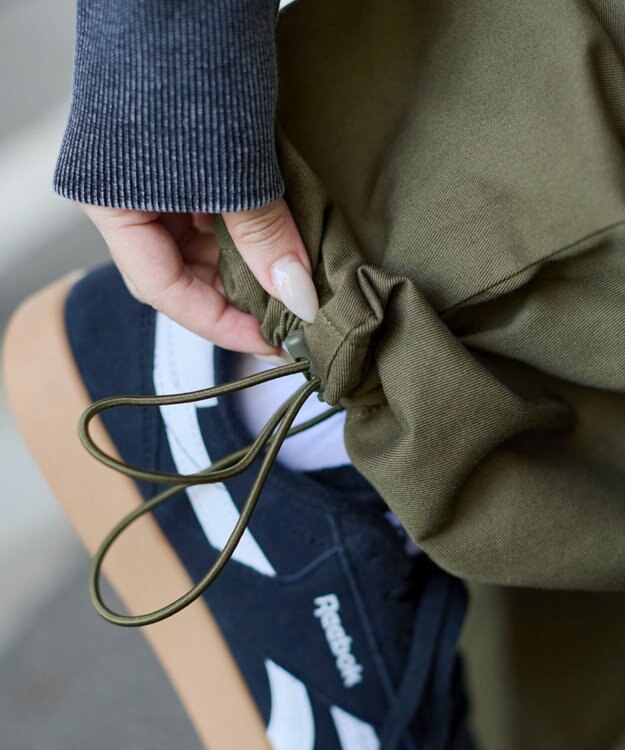 WEGO 【ウエストゴム/XSSMサイズ展開】ツイルイージーカーゴパンツ カーキ