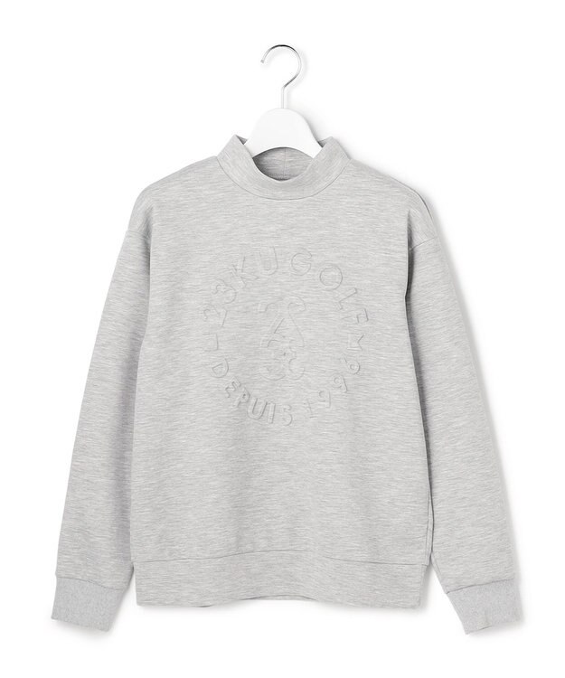 23区GOLF 【WOMEN】エンボスロゴダンボールモックネック ライトグレー系